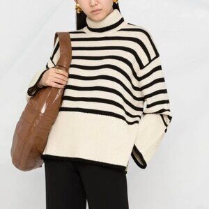 NWT Toteme Striped Roll Neck Sweater size M